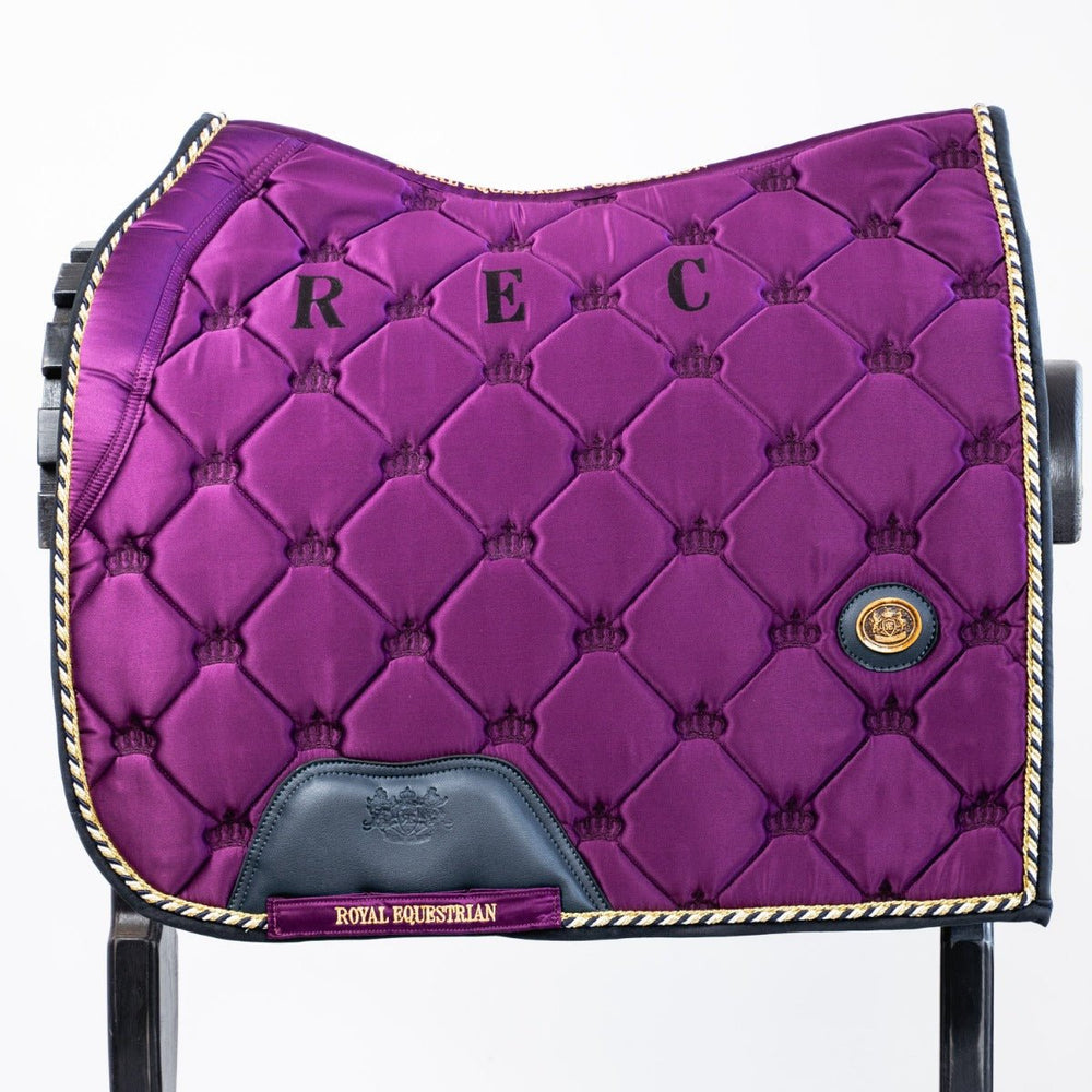 Tapis de selle de dressage Royal Equestrian Purple Navy Full