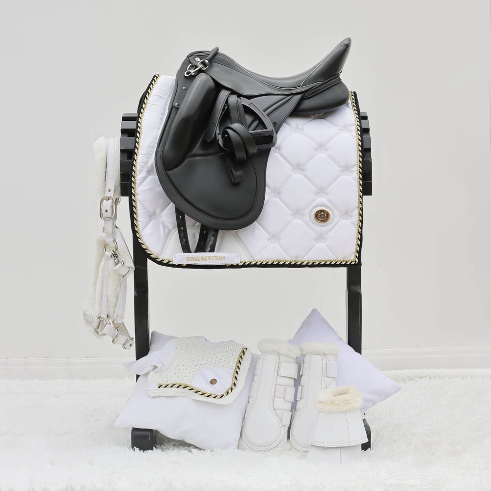 Czaprak pod siodło ujeżdżeniowe Royal Equestrian White Gold Full