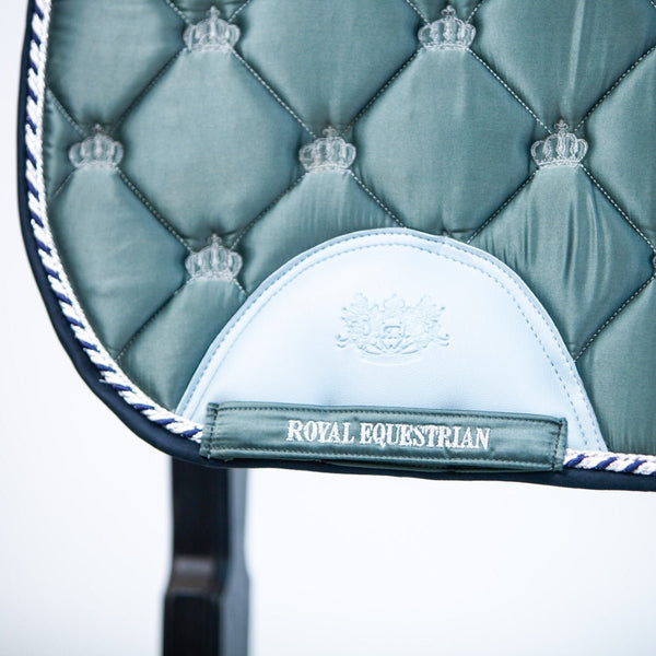 Royal Equestrian Jump Saddle Pad blu marino completo