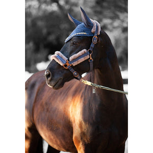 Royal Equestrian Fur Halter Navy Full