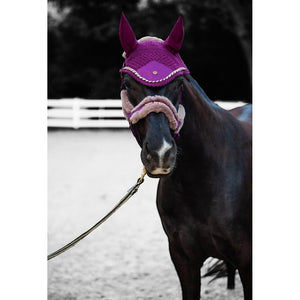 Royal Equestrian Fur Halter Purple Full