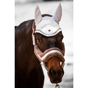 Royal Equestrian Fur Halter White Full