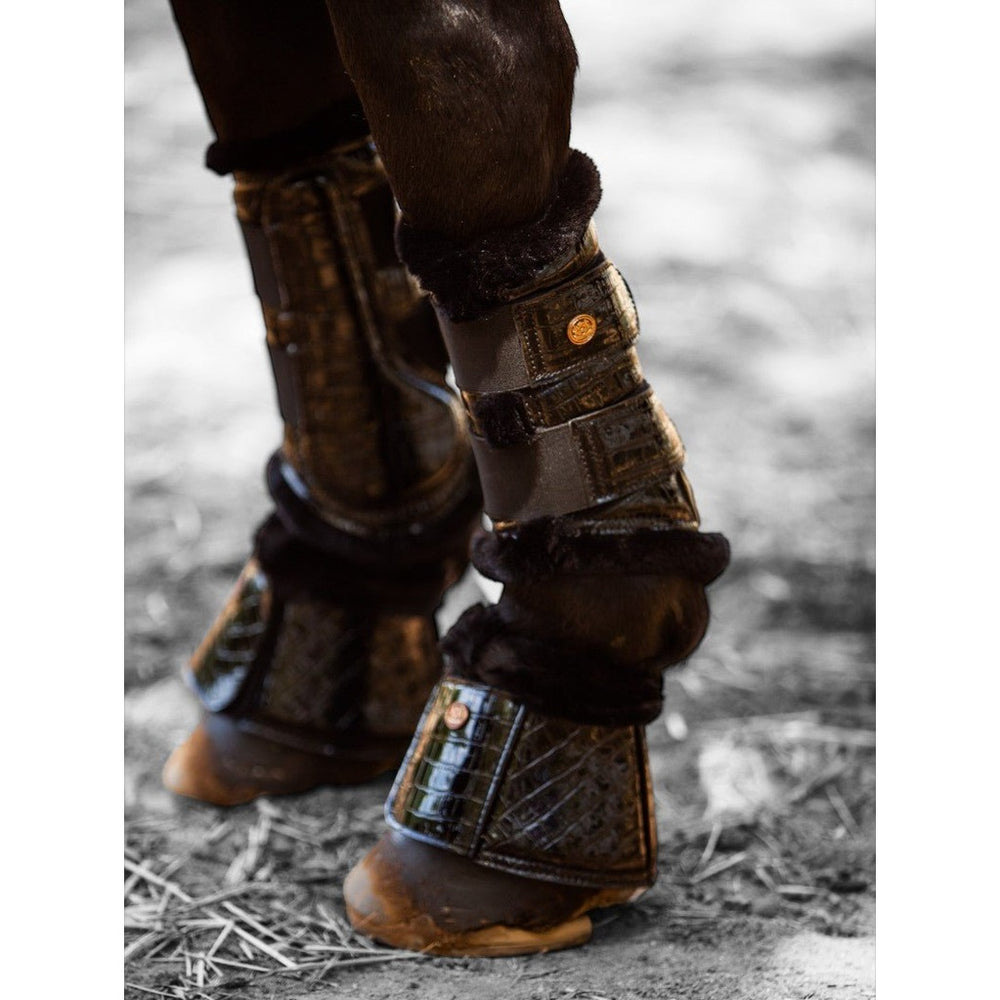 Royal Equestrian Premium Bell Laarzen Croco Zwart