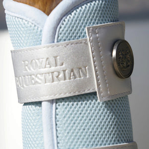 Ice Blue Silver Brushing Boots