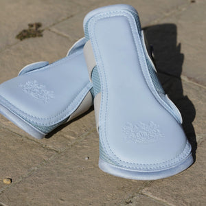 Ice Blue Silver Brushing Boots