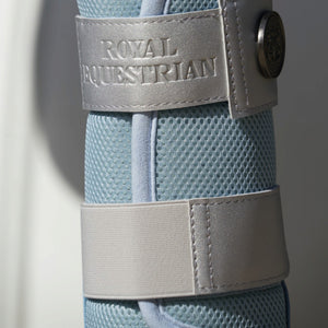 Ice Blue Silver Brushing Boots