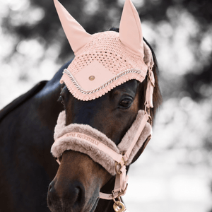 Mademoiselle Pink Signature Ear Bonnet with Pearl Accents