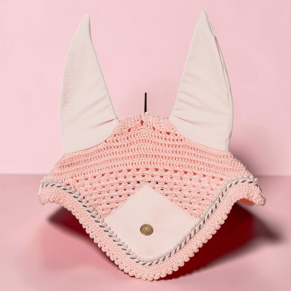 Mademoiselle Pink Signature Ear Bonnet with Pearl Accents