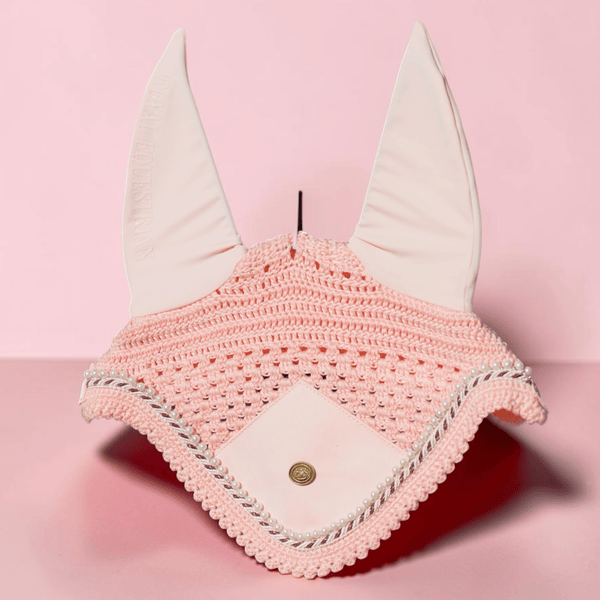 Mademoiselle Pink Signature Ear Bonnet with Pearl Accents