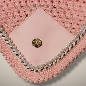 Mademoiselle Pink Signature Ear Bonnet with Pearl Accents