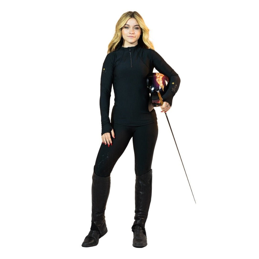 Royal Equestrian Knee Grip Reitstrumpfhose Schwarz
