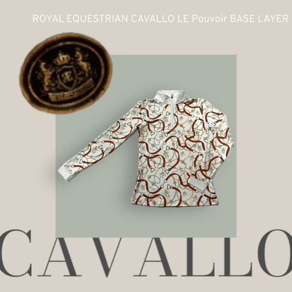 Royal Equestrian Basislaag Cavallo Le Pouvoir Sport Uv Bescherming Ruitertop Wit