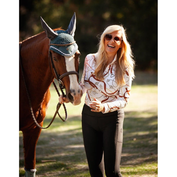 Royal Equestrian Basislaag Cavallo Le Pouvoir Sport Uv Bescherming Ruitertop Wit