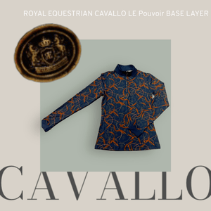 Royal Equestrian Basislaag Cavallo Le Pouvoir Sport Uv Bescherming Ruitertop Navy