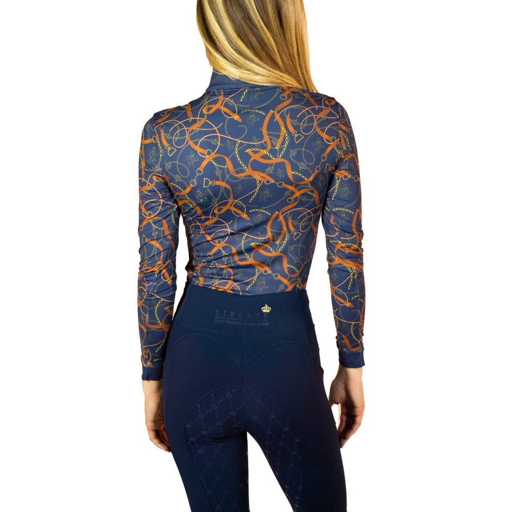 Royal Equestrian Base Layer Cavallo Le Pouvoir Sport Uv Protection Riding Top Navy