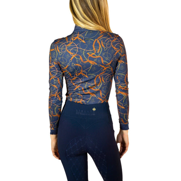Royal Equestrian Basislaag Cavallo Le Pouvoir Sport Uv Bescherming Ruitertop Navy