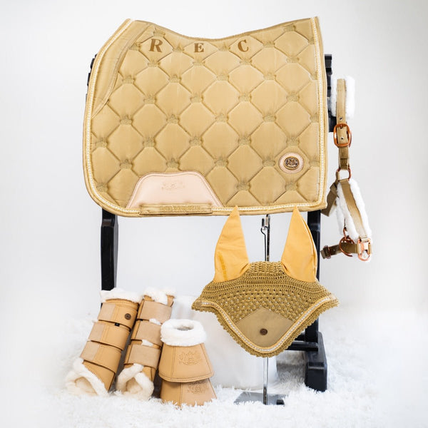 Royal Equestrian Dressurschabracke Kristall Champagner Voll