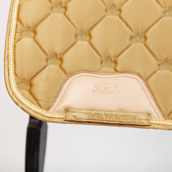 Royal Equestrian Dressurschabracke Kristall Champagner Voll