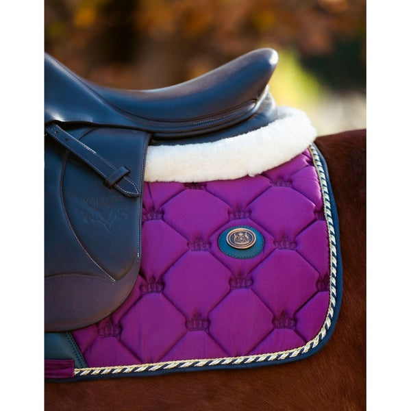 Royal Equestrian Dressage Saddle Pad Purple Navy Full