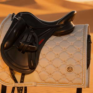 Royal Equestrian dressuurzadeldek Sahara zandsteen beige