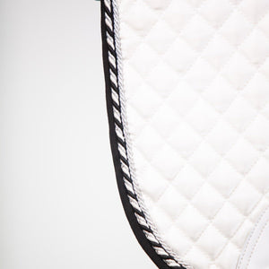 Royal Equestrian Dressage Saddle Pad White Silver Pro Full