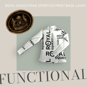 Maglia intima funzionale Royal Equestrian Sport, stampa bianca