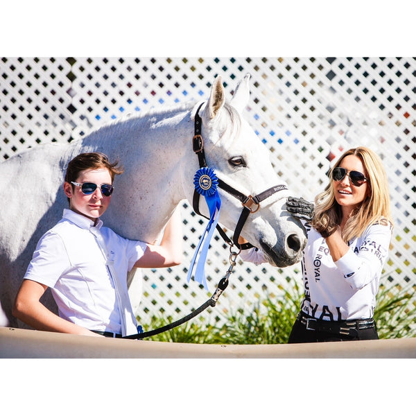 Maglia intima funzionale Royal Equestrian Sport, stampa bianca