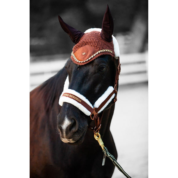 Royal Equestrian Fur Halter Chocolate Full