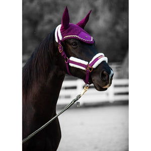 Royal Equestrian Fell Halfter Lila Weiß Voll