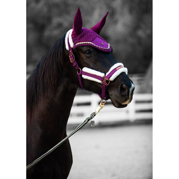 Royal Equestrian Fell Halfter Lila Weiß Voll