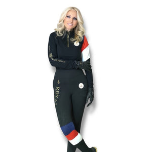 Royal Equestrian Heritage Team Knee Grip Riding Tights Black