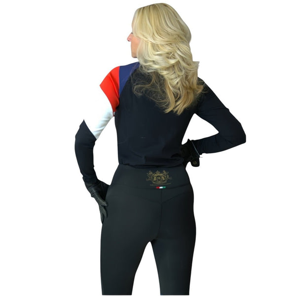 Royal Equestrian Heritage Team Knee Grip Riding Tights Black
