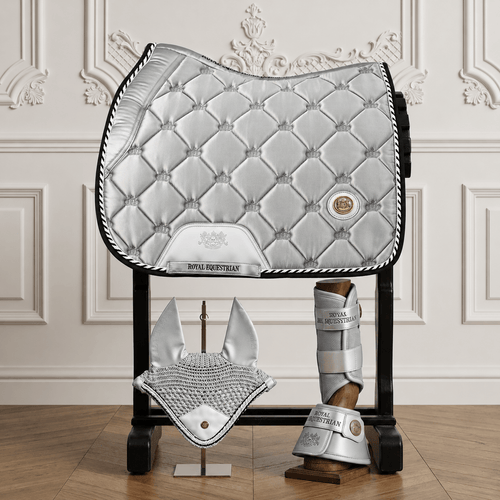 Royal Equestrian Jump Saddle Pad Silver Frost