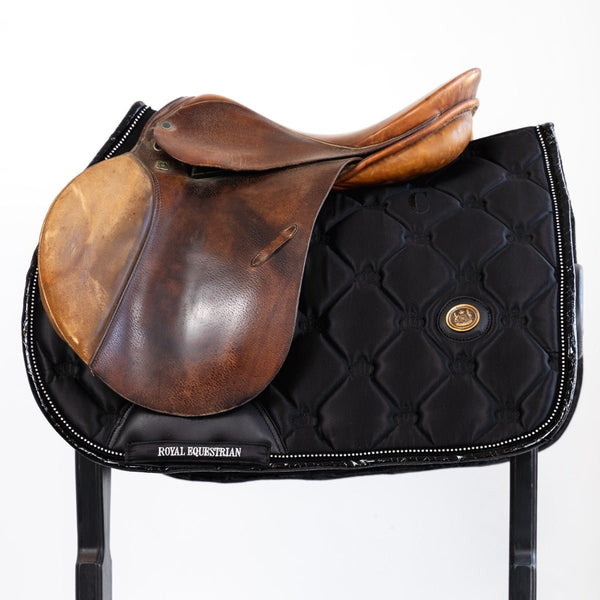 Royal Equestrian Jump Show Schabracke Schwarz Crystals Full