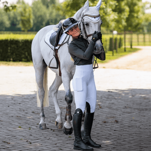 Royal Equestrian Knee Grip Riding Tights White