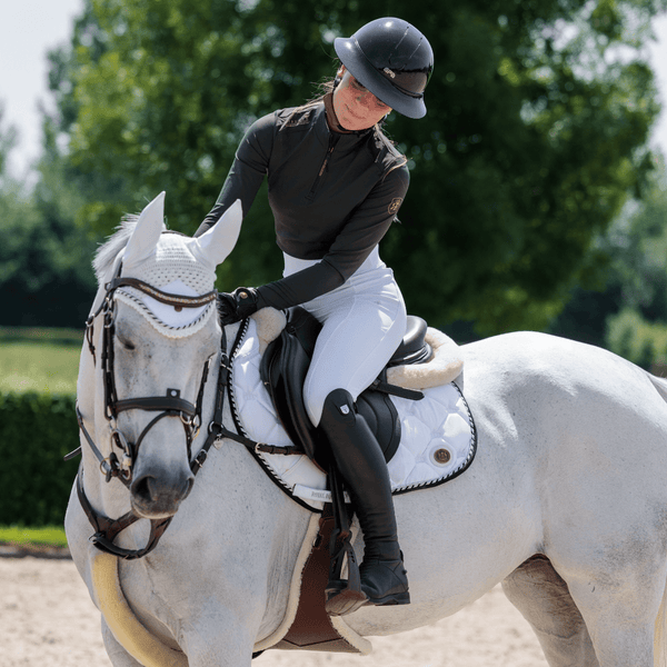Royal Equestrian Knee Grip Riding Tights White