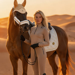 Czaprak Royal Equestrian pod siodło do skoków w kolorze Sahara Sandstone Beige