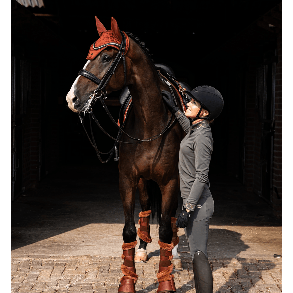 Royal Equestrian Lepouvoir Crystal Pro Riding Full Grip Tights Olive