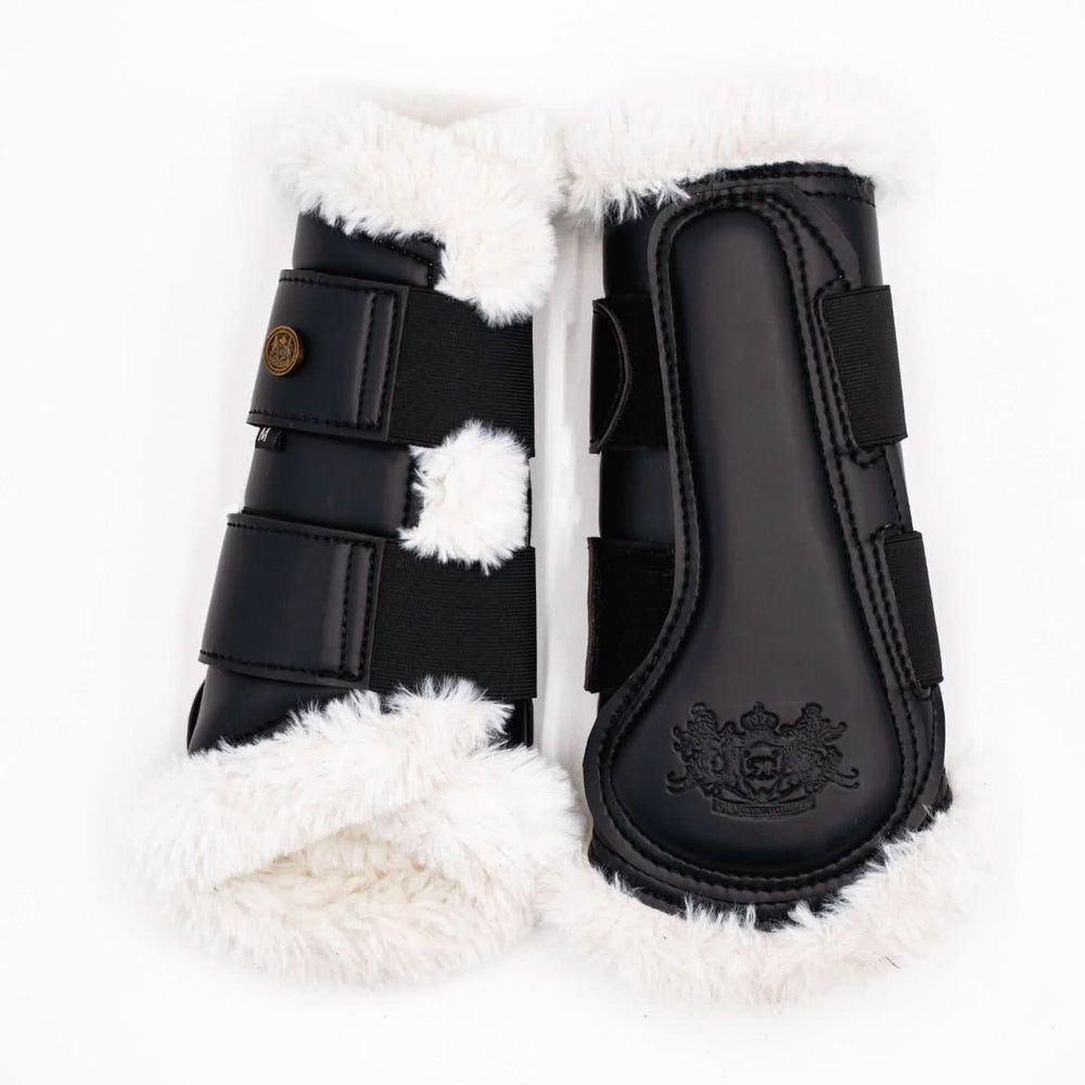 Royal Equestrian Gefütterte Gamaschen Schwarz Weiß