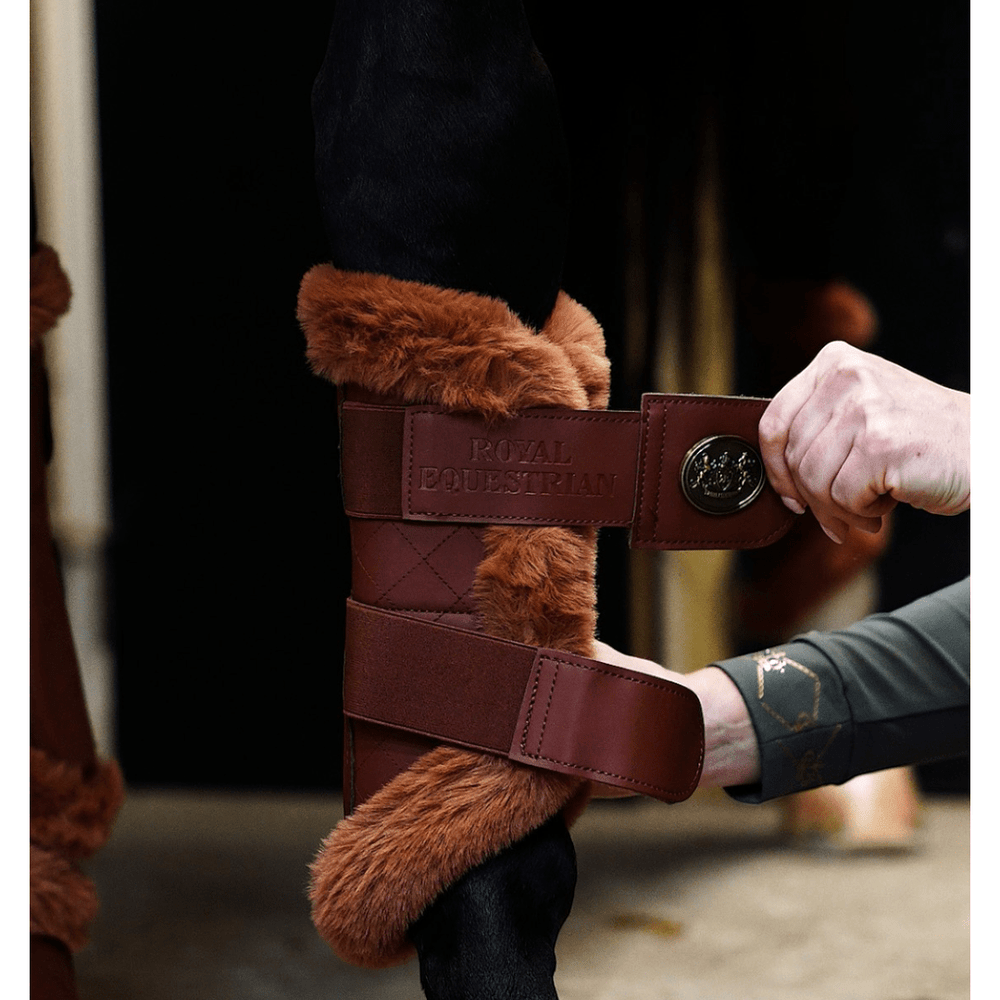 Royal Equestrian Mesh Brushing Horse Boot Copper en Vogue