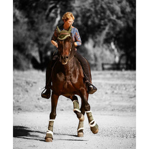 Royal Equestrian Premium Ear Bonnet Olive Blue Full