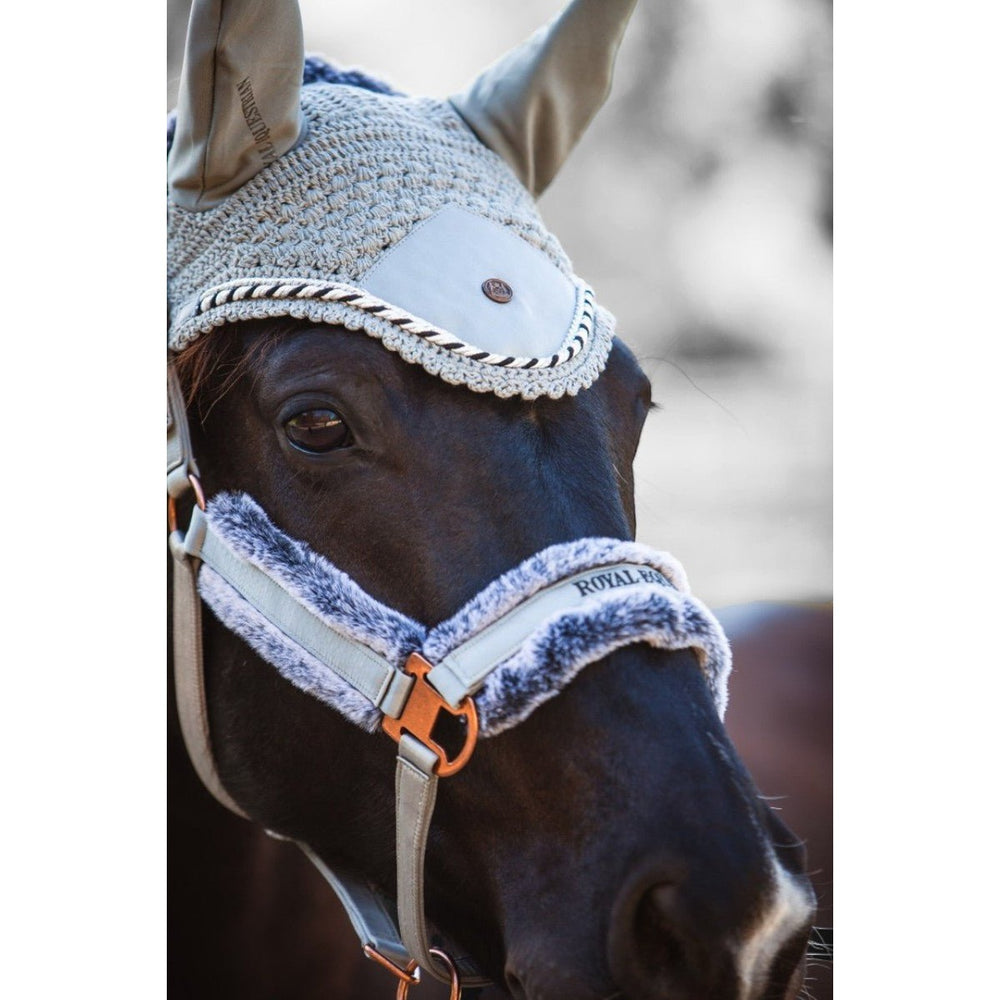 Royal Equestrian Premium Ear Bonnet Silver Full