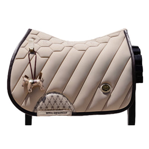 Royal Equestrian Regalia di Roma Jump Saddle Pad Sand Full