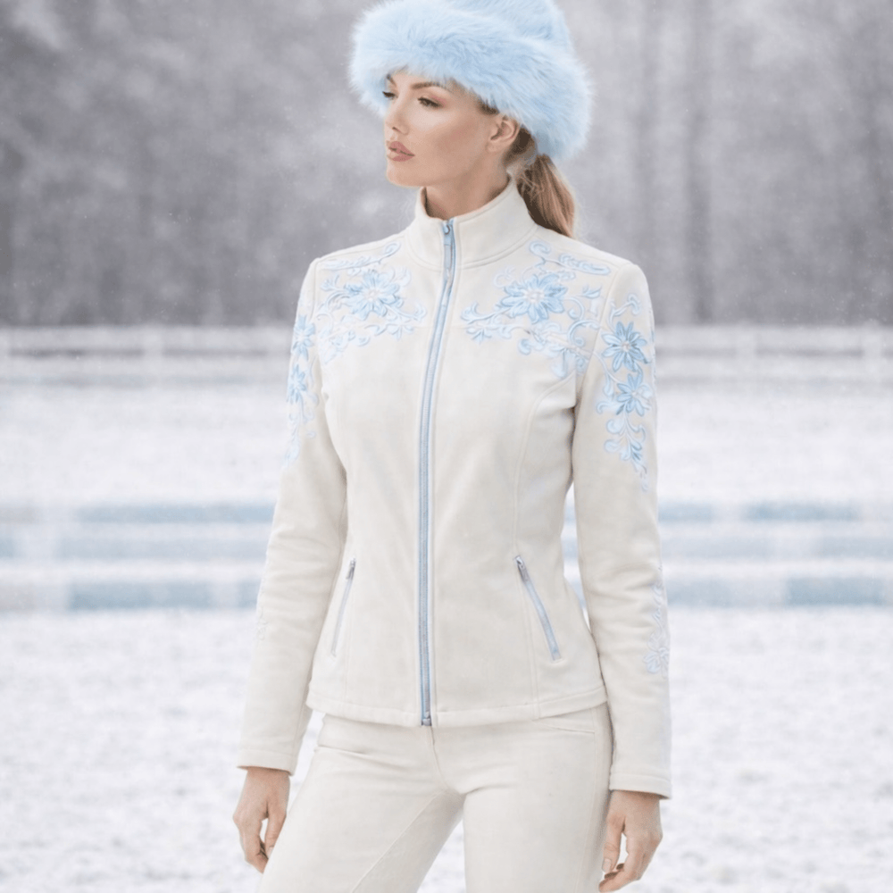 Royal Equestrian Riding Jacket Princess of the North with Lace Ice Blue