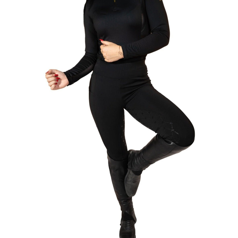 Royal Equestrian Full Grip Reithosen Schwarz
