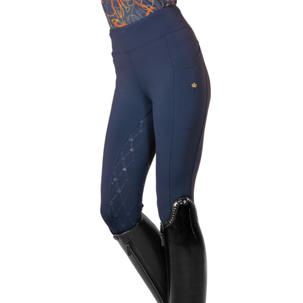 Royal Equestrian Vollgriff-Reitstrumpfhose Navy