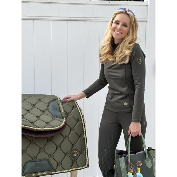 Royal Equestrian Full Grip Reithosen Olive