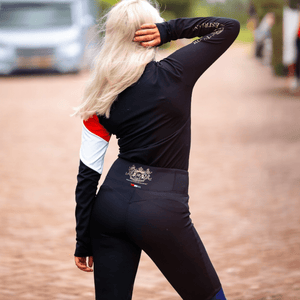 Royal Equestrian Riding Tights Heritage Team Knee Grip Black
