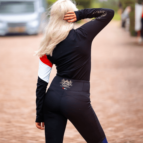 Royal Equestrian Riding Tights Heritage Team Knee Grip Black