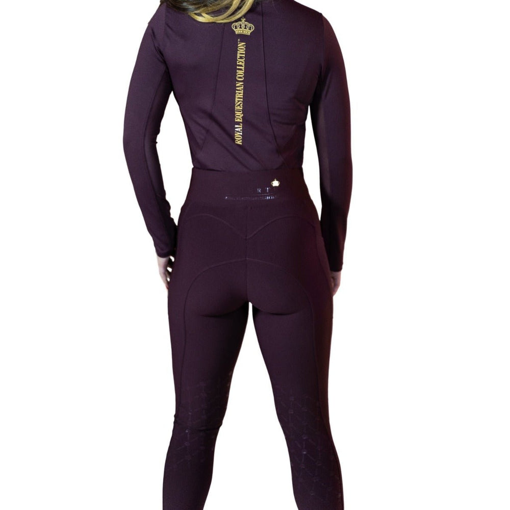 Royal Equestrian Kniegreif-Reithose Burgund